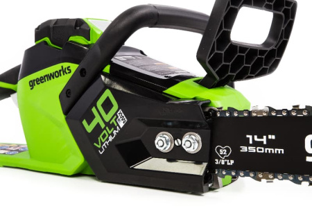 Цепная пила аккумуляторная Greenworks GD40CS15, 40V, 35 см, бесщеточная, до 1,5 КВТ, без АКБ и ЗУ