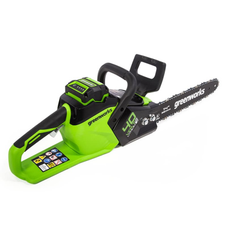 Цепная пила аккумуляторная Greenworks GD40CS15, 40V, 35 см, бесщеточная, до 1,5 КВТ, без АКБ и ЗУ