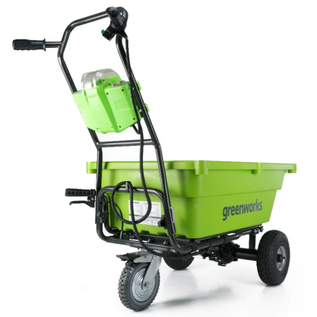 Садовая тележка самоходная Greenworks 40V, 106 л без АКБ и ЗУ