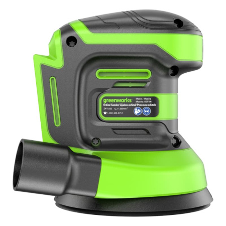 Эксцентриковая шлифмашина акк. Greenworks OS325, 24V, 125 мм, без АКБ и ЗУ