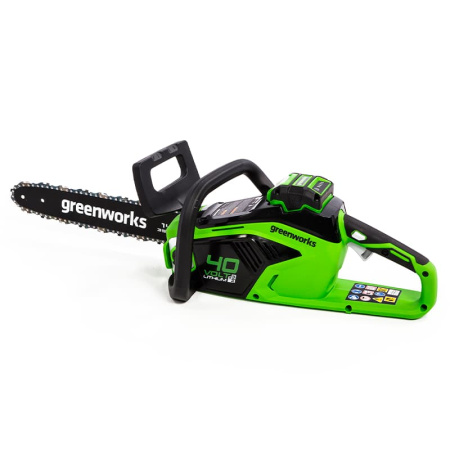Цепная пила аккумуляторная Greenworks GD40CS15, 40V, 35 см, бесщеточная, до 1,5 КВТ, без АКБ и ЗУ